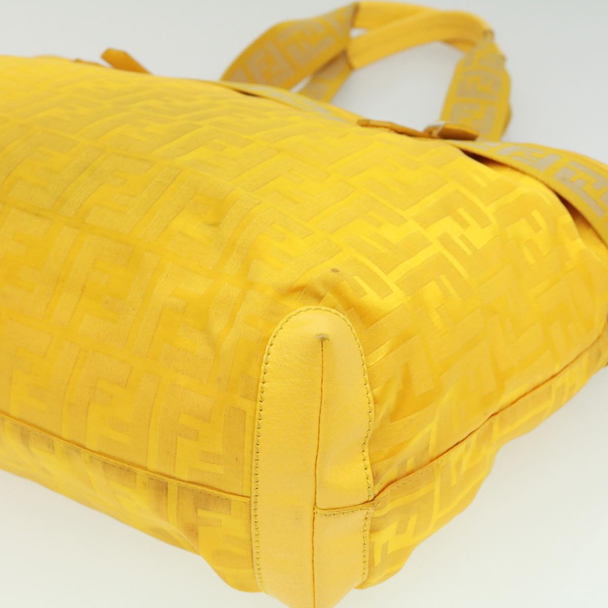FENDI Zucca Canvas Tote Bag Nylon Yellow bs2911