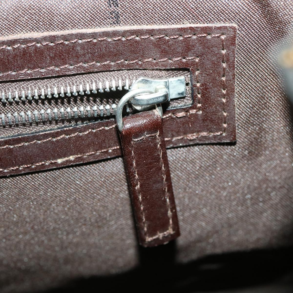 FENDI Zucca Canvas Tote Bag Brown Black bs3224