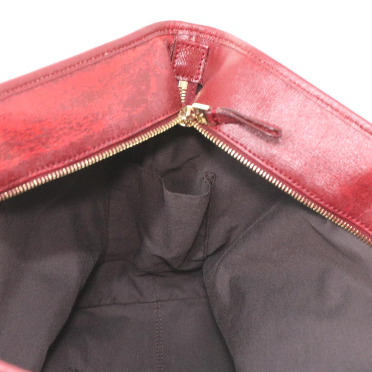 FENDI Zucca Canvas Shoulder Bag Brown Red bs3494