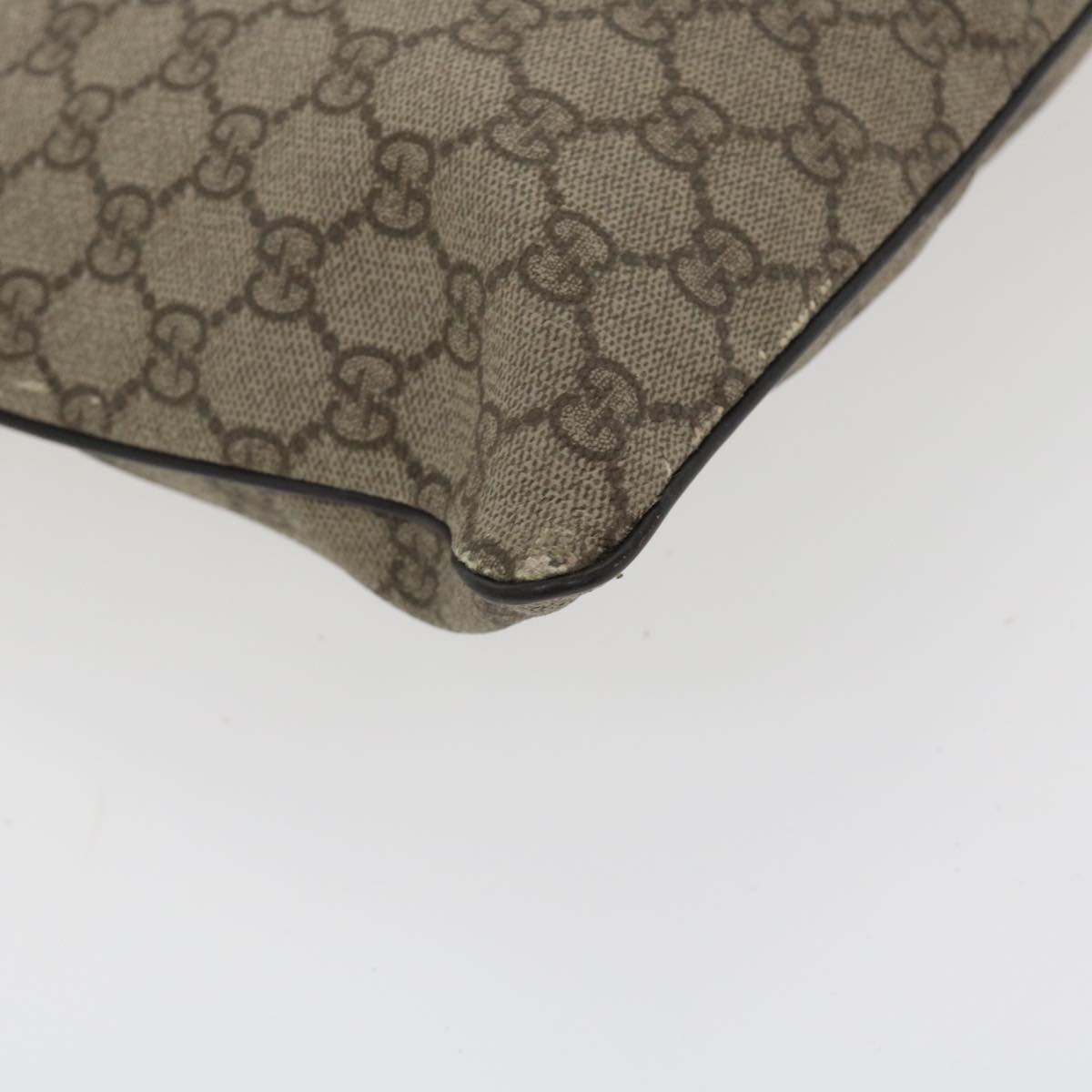 GUCCI GG Canvas Shoulder Bag PVC Leather Beige bs3746