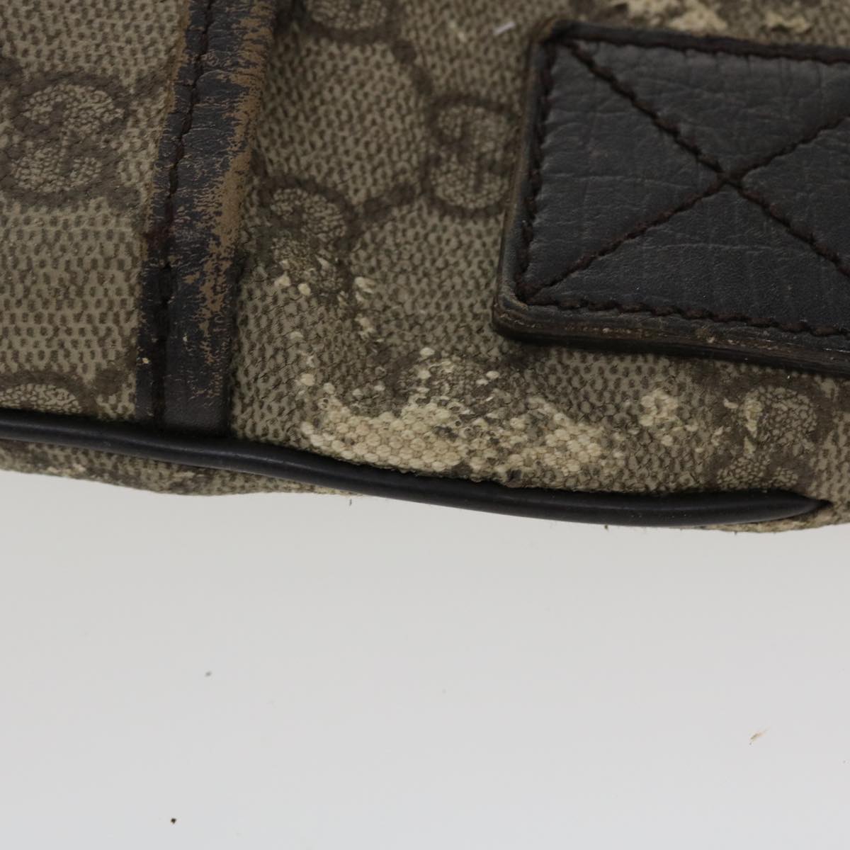 GUCCI GG Canvas Shoulder Bag PVC Leather Beige bs3746