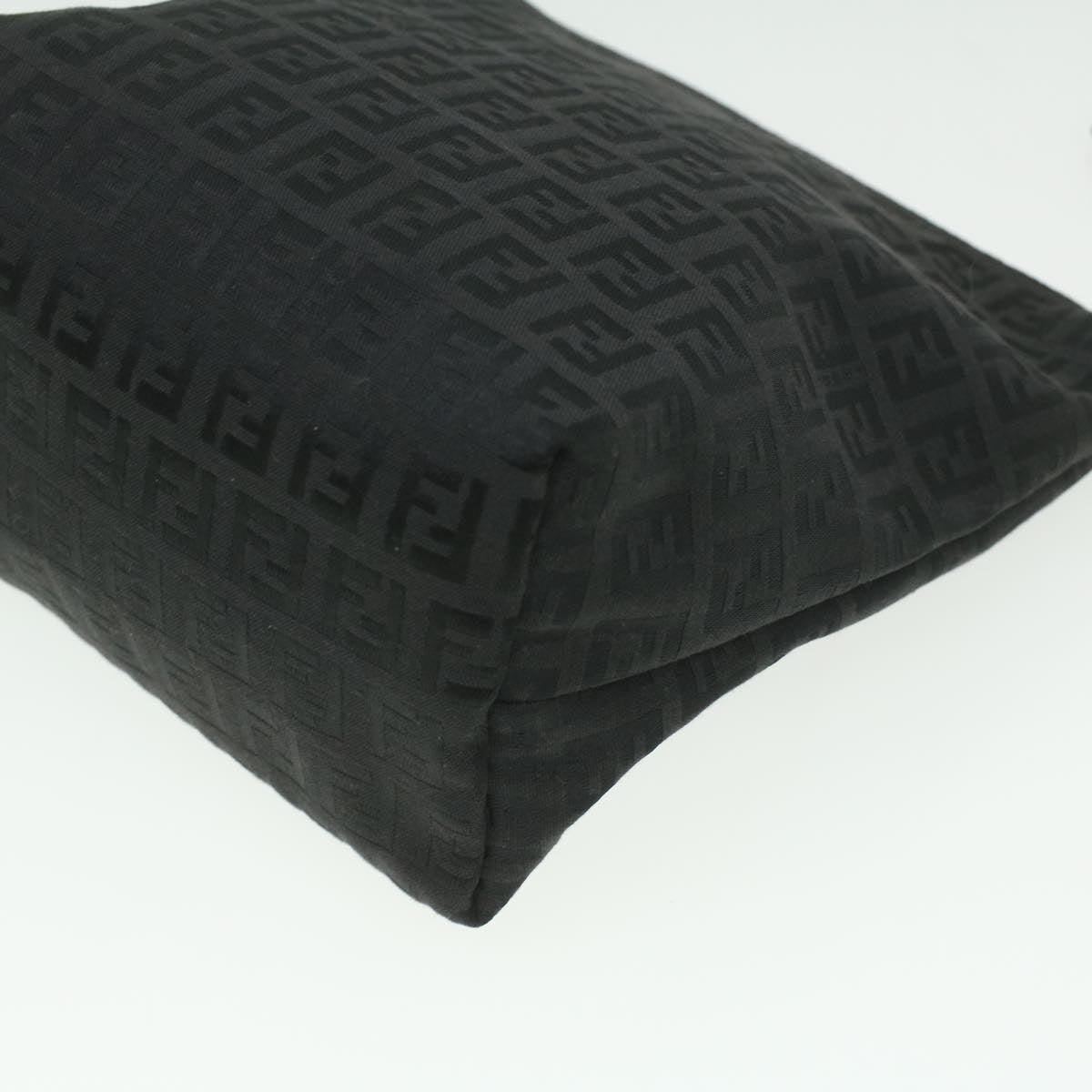 FENDI Zucchino Canvas Hand Bag Black bs4045