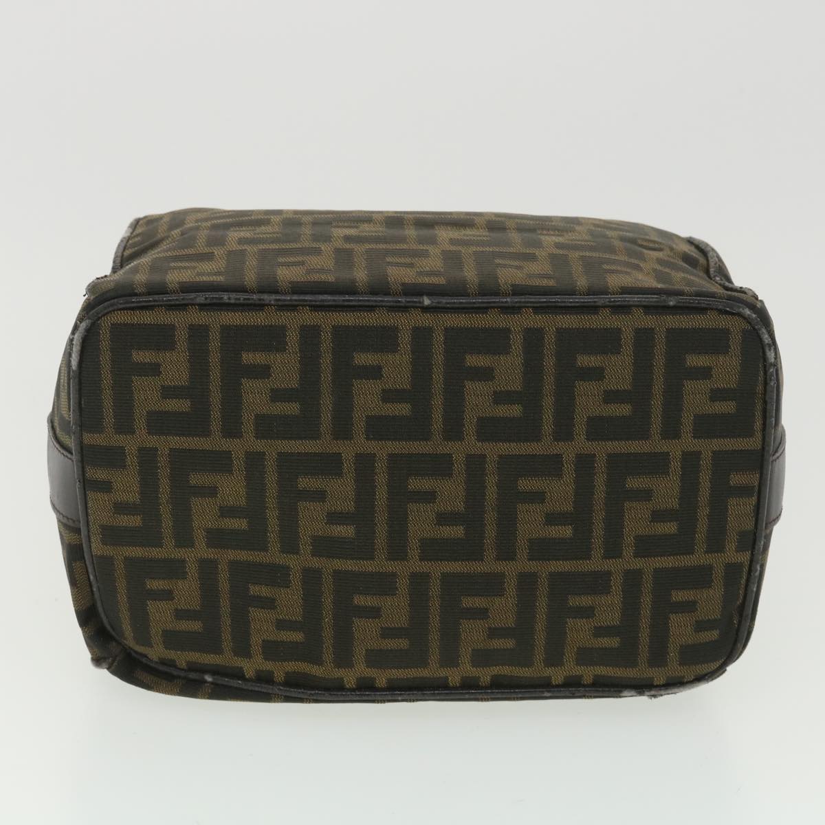 FENDI Zucca Canvas Hand Bag Black Brown 2119 26348 098 bs4277