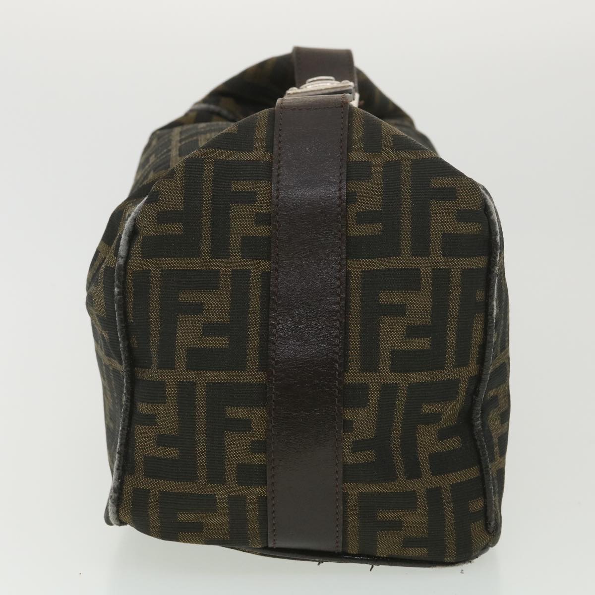 FENDI Zucca Canvas Hand Bag Black Brown 2119 26348 098 bs4277