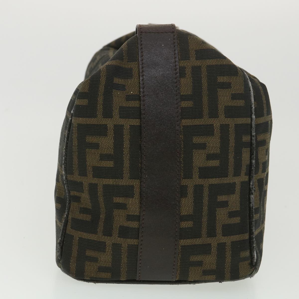 FENDI Zucca Canvas Hand Bag Black Brown 2119 26348 098 bs4277