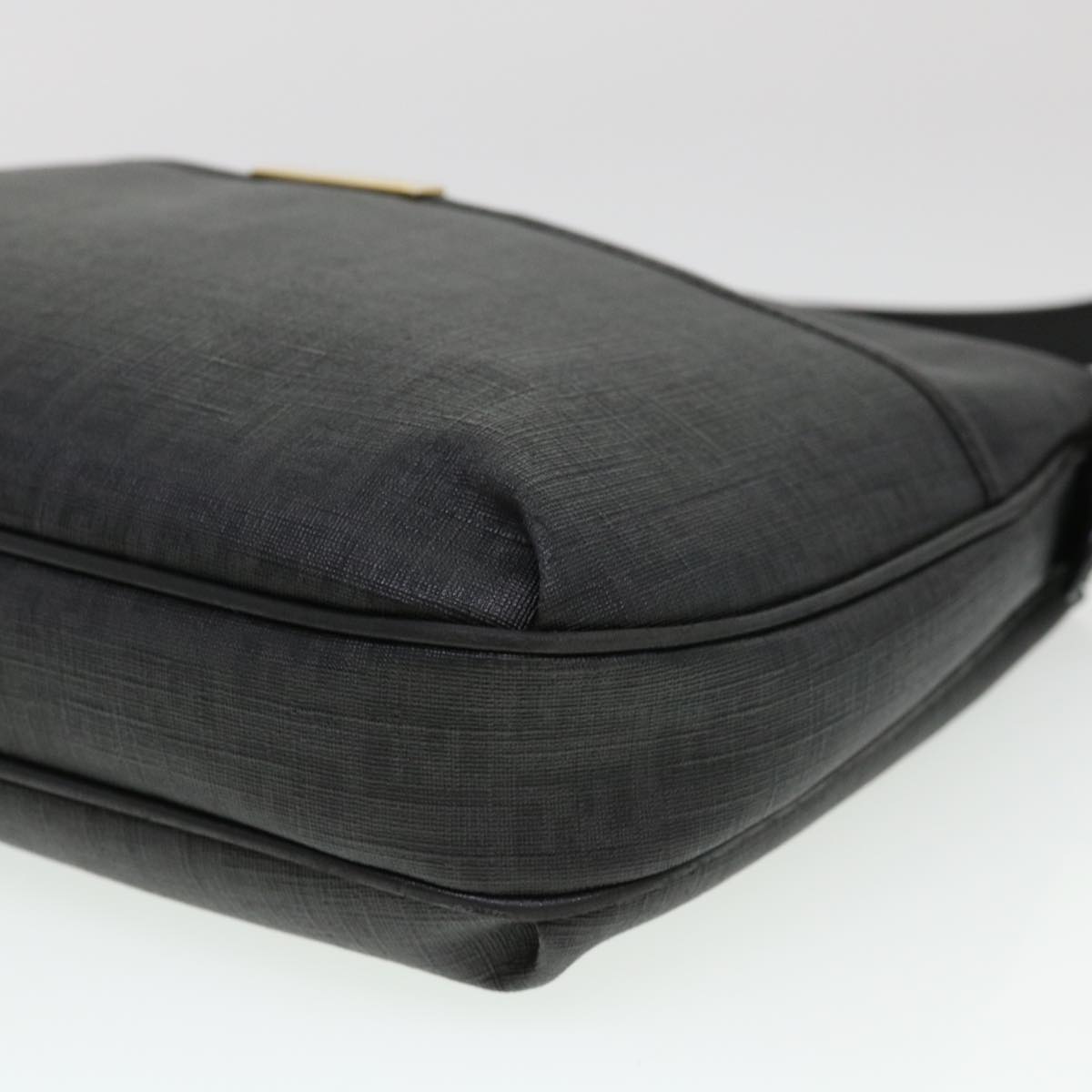 FENDI Zucchino Canvas Shoulder Bag Black 8BT206-FB5 129-2580 bs4435