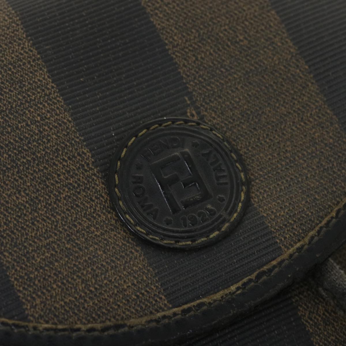 FENDI Pecan Canvas Backpack Brown Black bs4573