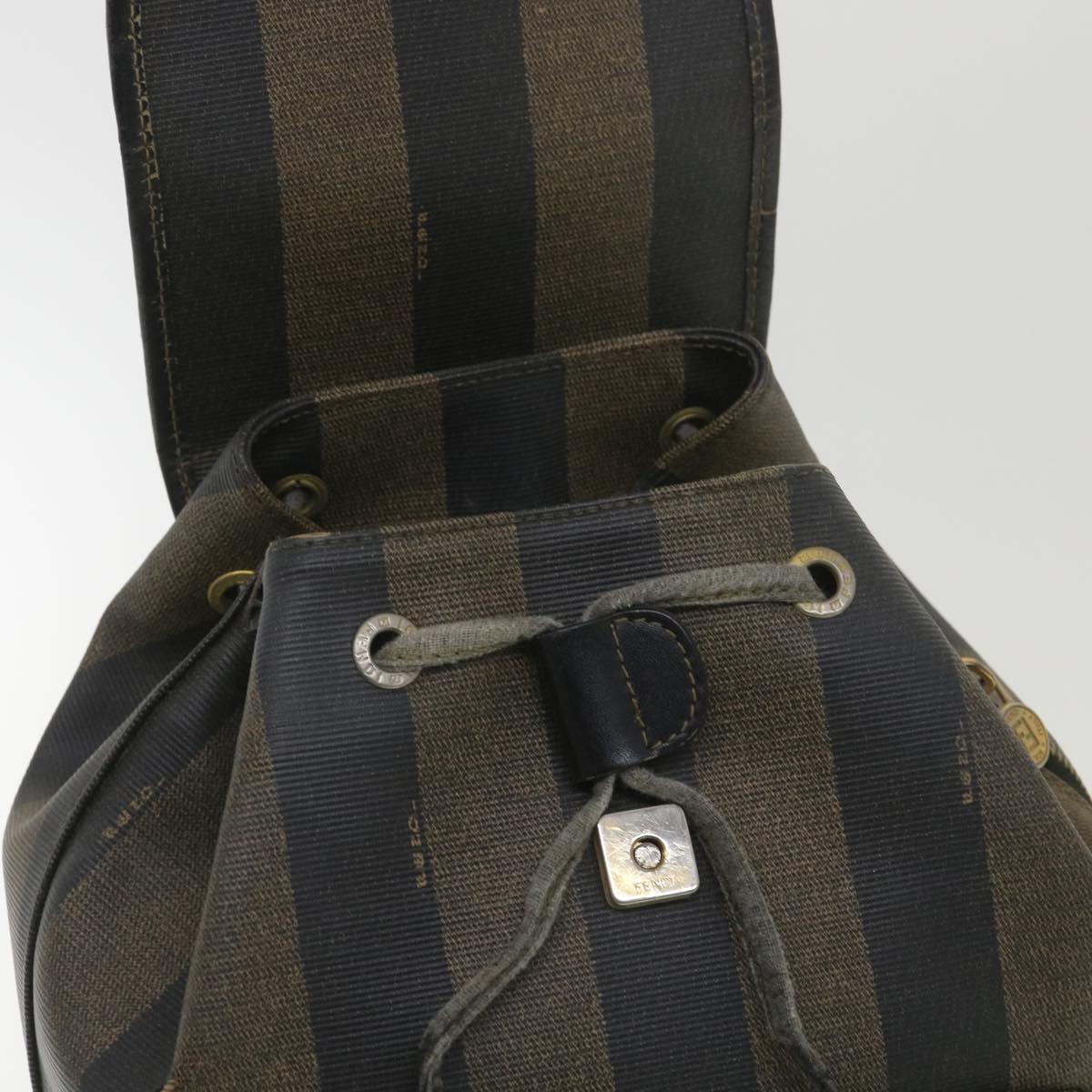 FENDI Pecan Canvas Backpack Brown Black bs4573