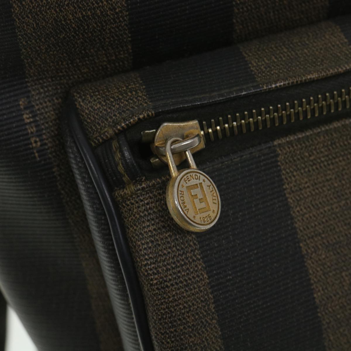 FENDI Pecan Canvas Backpack Brown Black bs4573