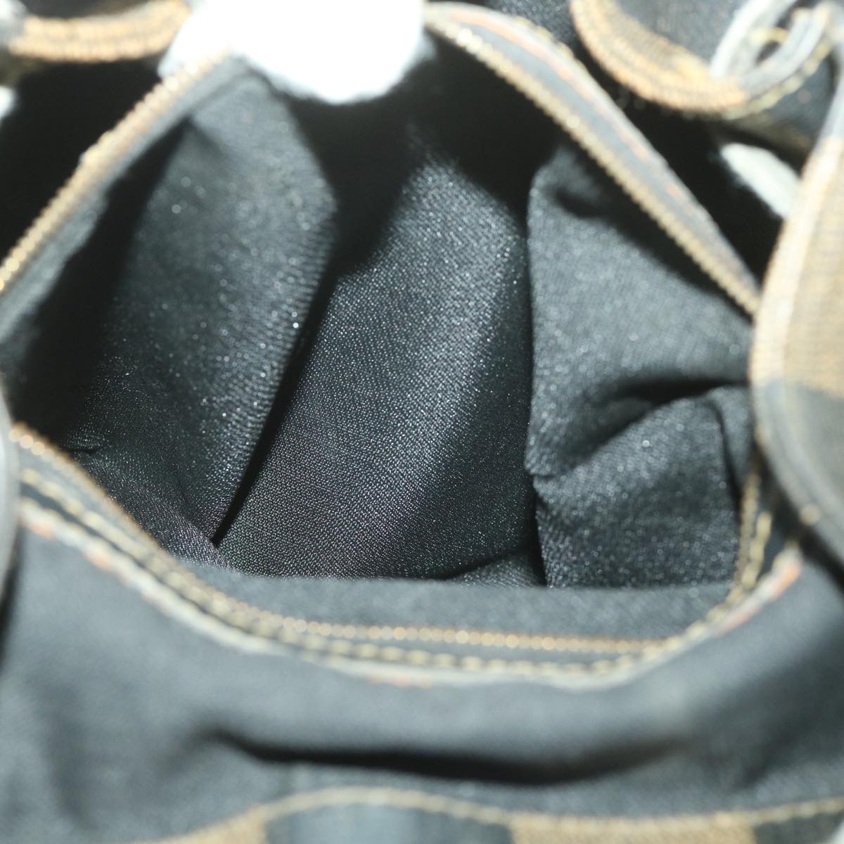 FENDI Pecan Canvas Backpack Brown Black bs4573