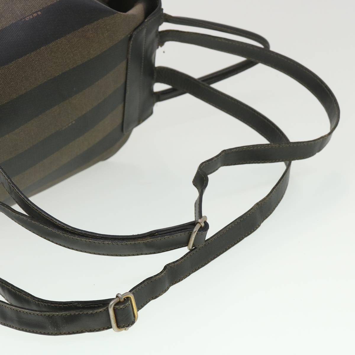 FENDI Pecan Canvas Backpack Brown Black bs4573