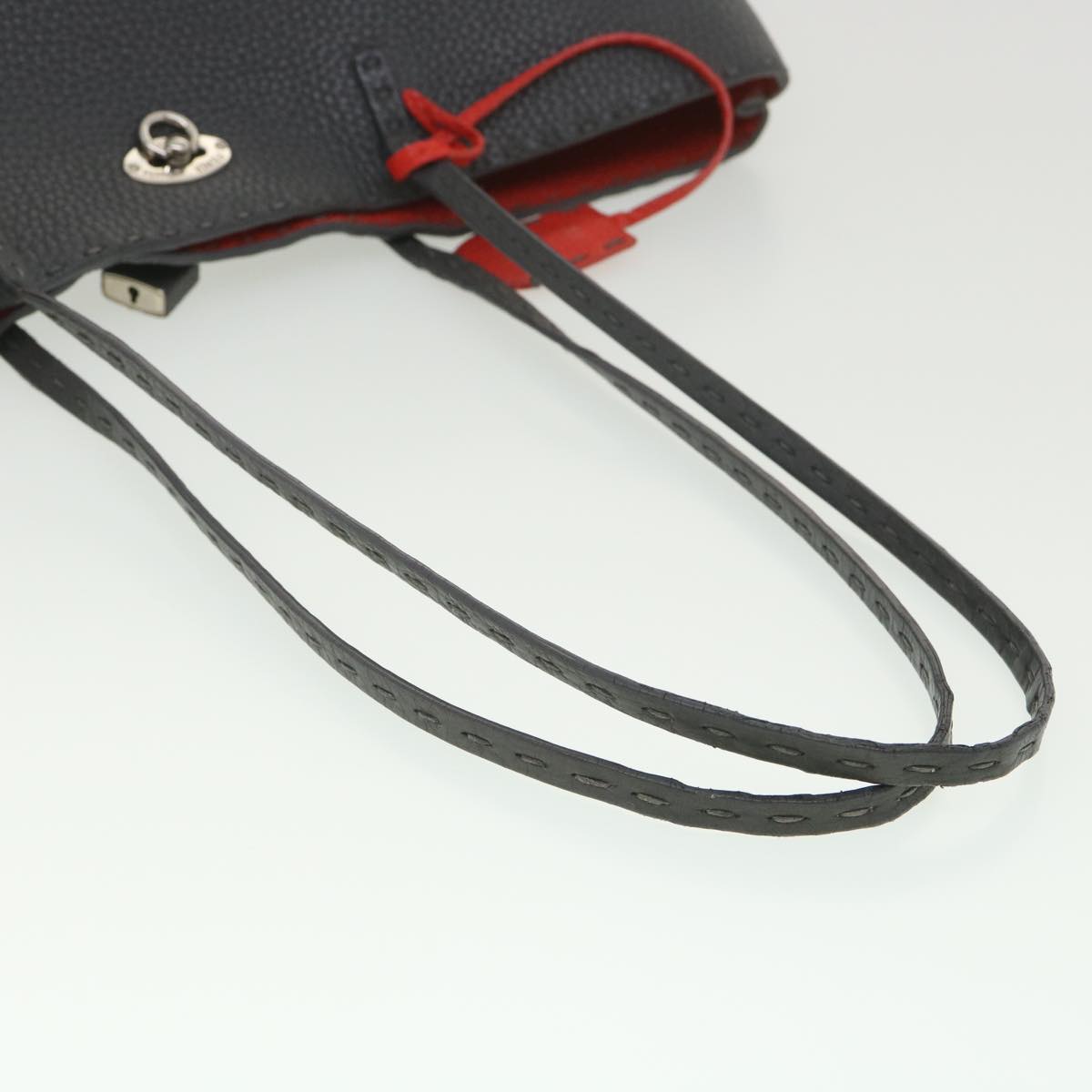 FENDI Celeria Tote Bag Leather Gray bs4608