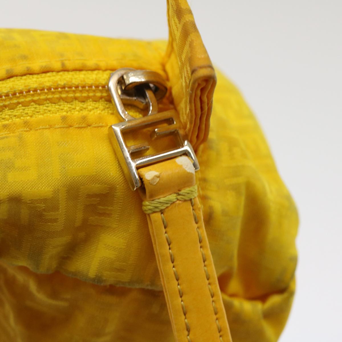 FENDI Zucchino Canvas Pouch Yellow bs4618