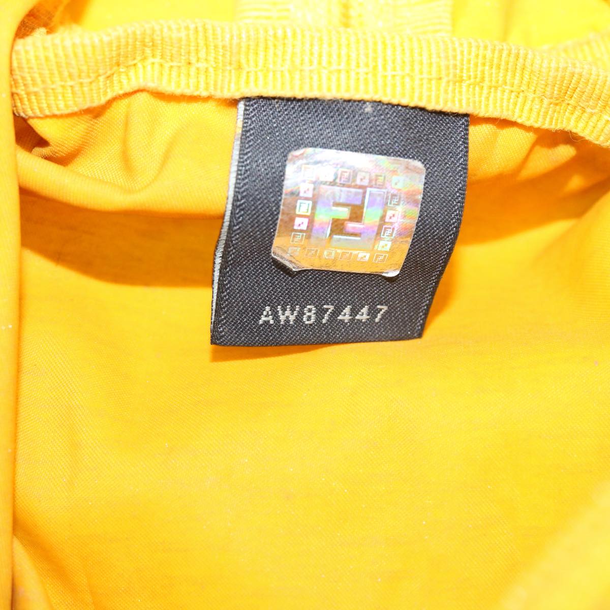 FENDI Zucchino Canvas Pouch Yellow bs4618