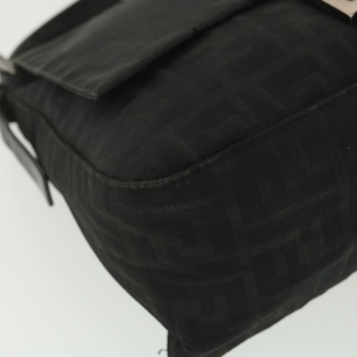 FENDI Zucca Canvas Mamma Baguette Shoulder Bag Black 2415-8BR001-019 bs4631