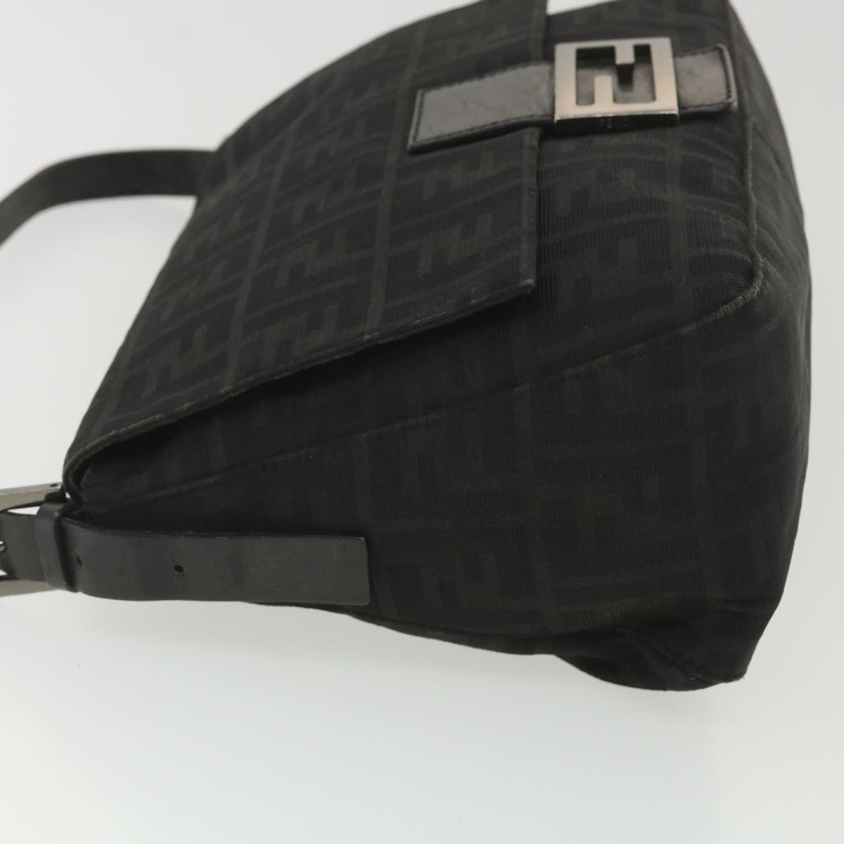 FENDI Zucca Canvas Mamma Baguette Shoulder Bag Black 2415-8BR001-019 bs4631