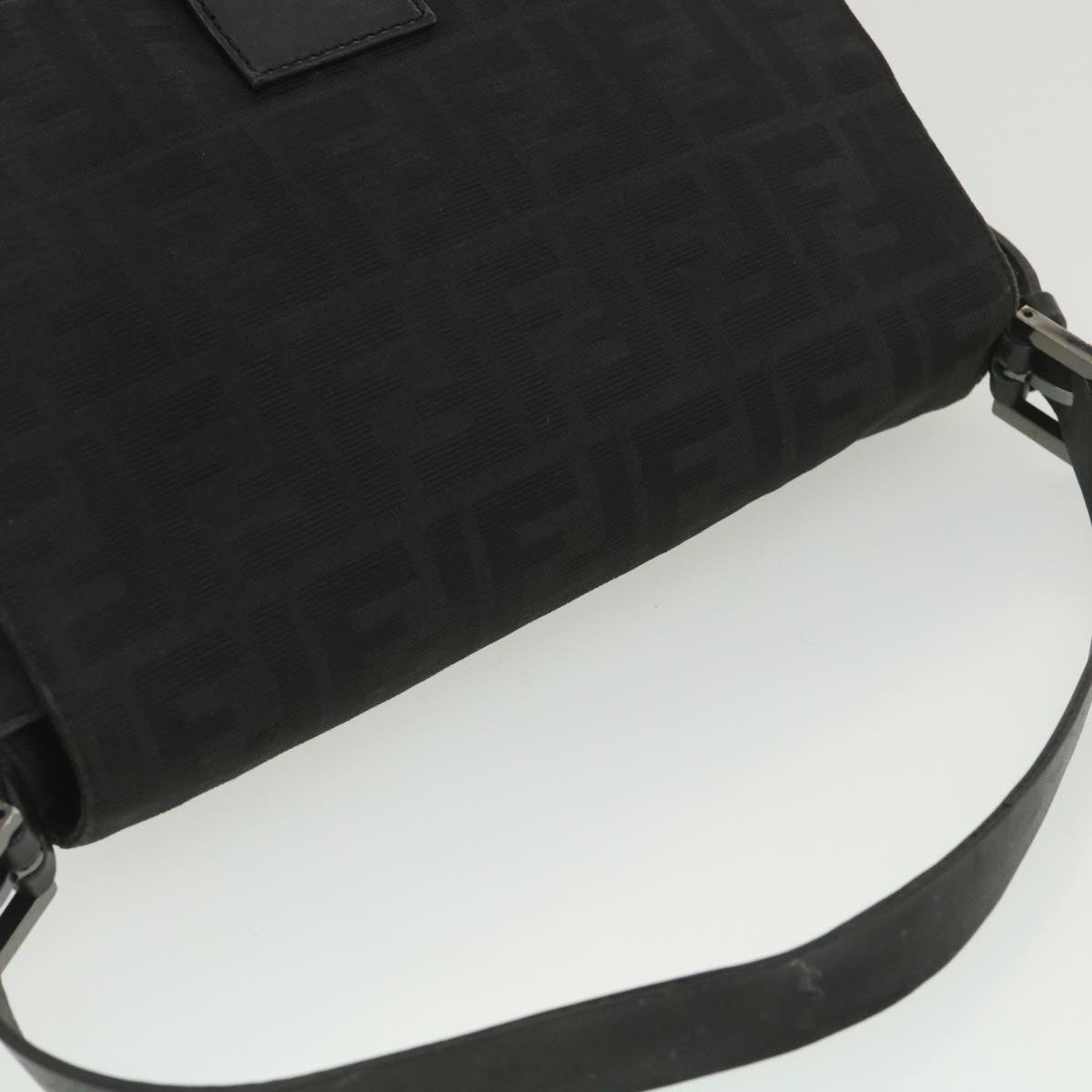 FENDI Zucca Canvas Mamma Baguette Shoulder Bag Black 2415-8BR001-019 bs4631