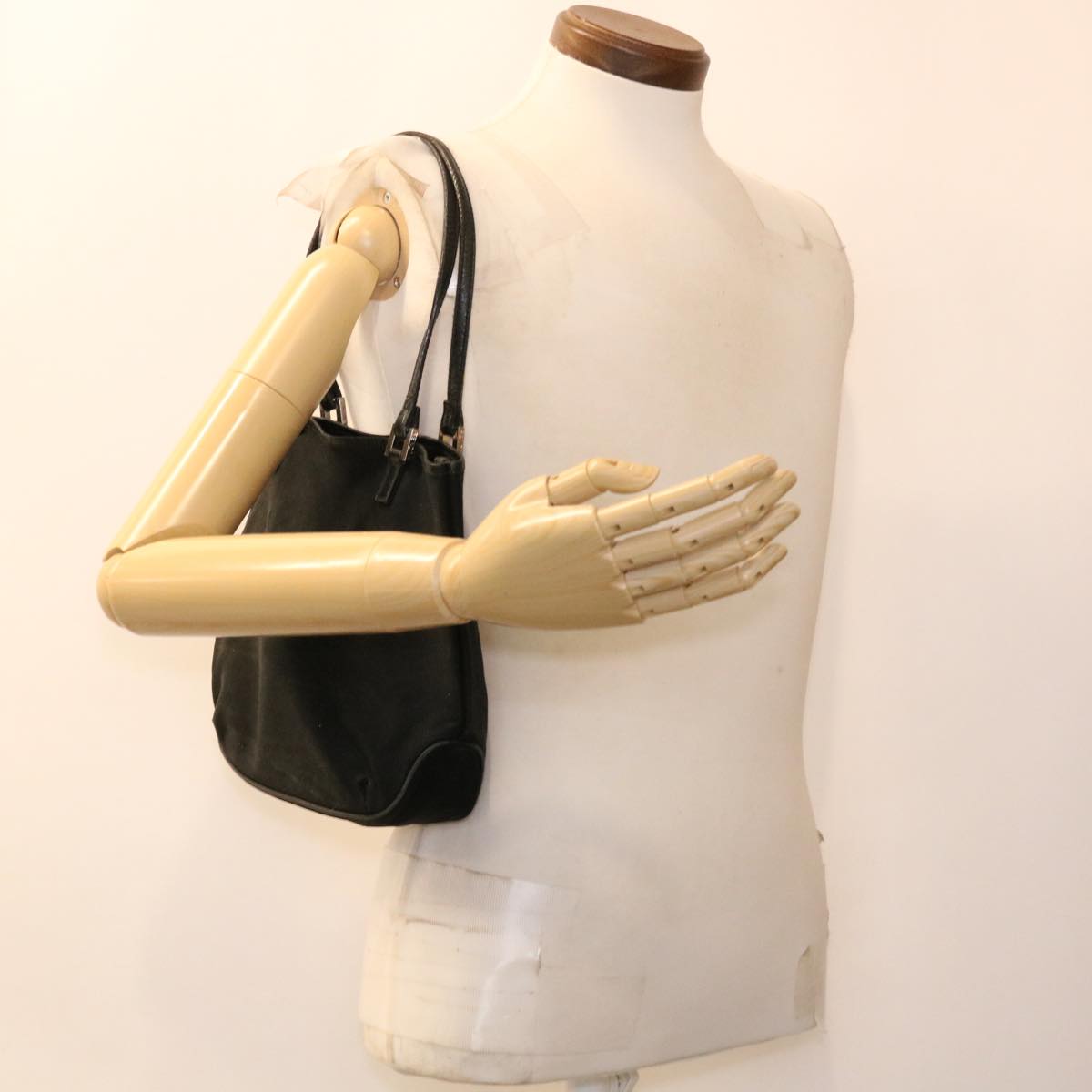 FENDI Tote Bag Nylon Black bs4673