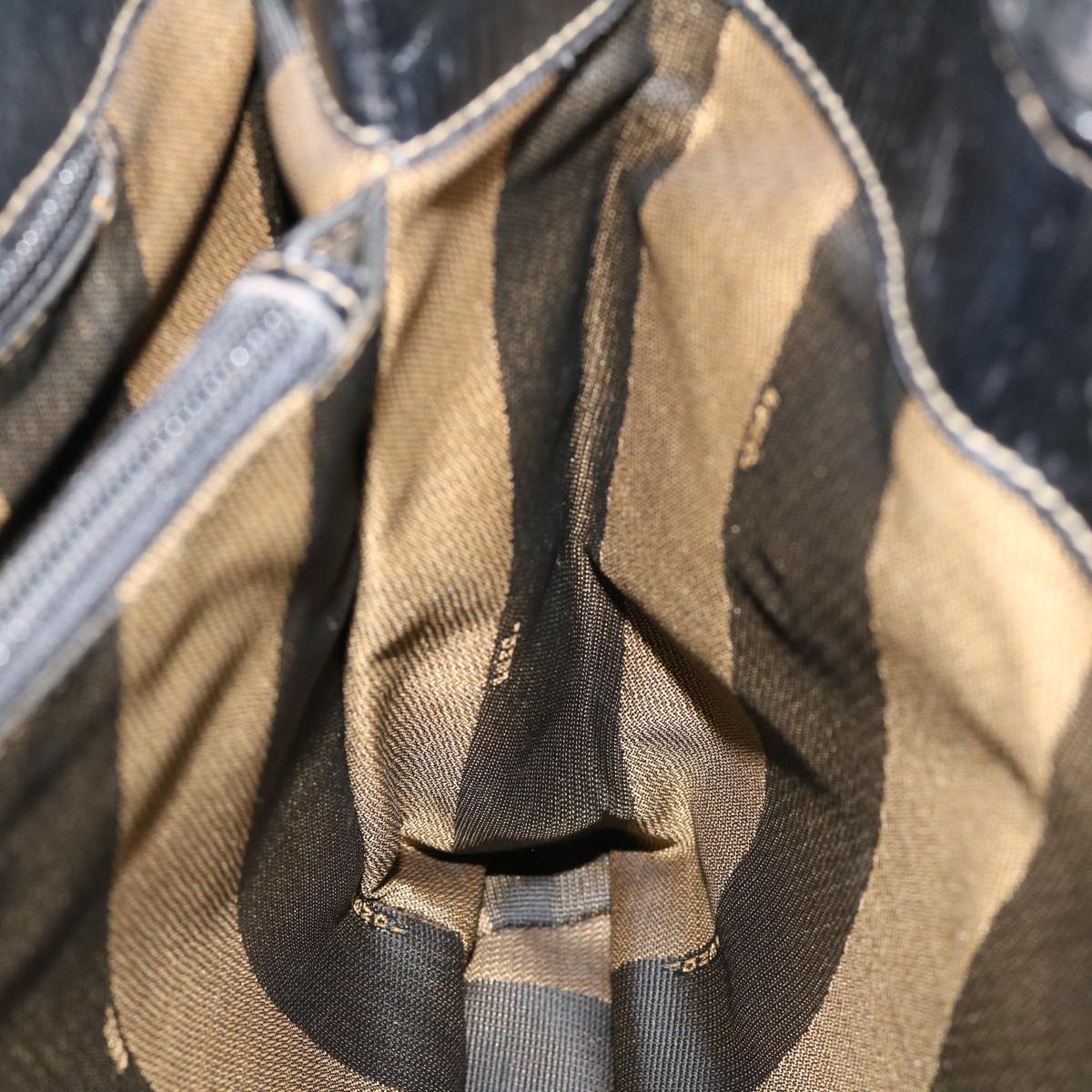 FENDI Pecan Canvas Hand Bag Brown bs4791