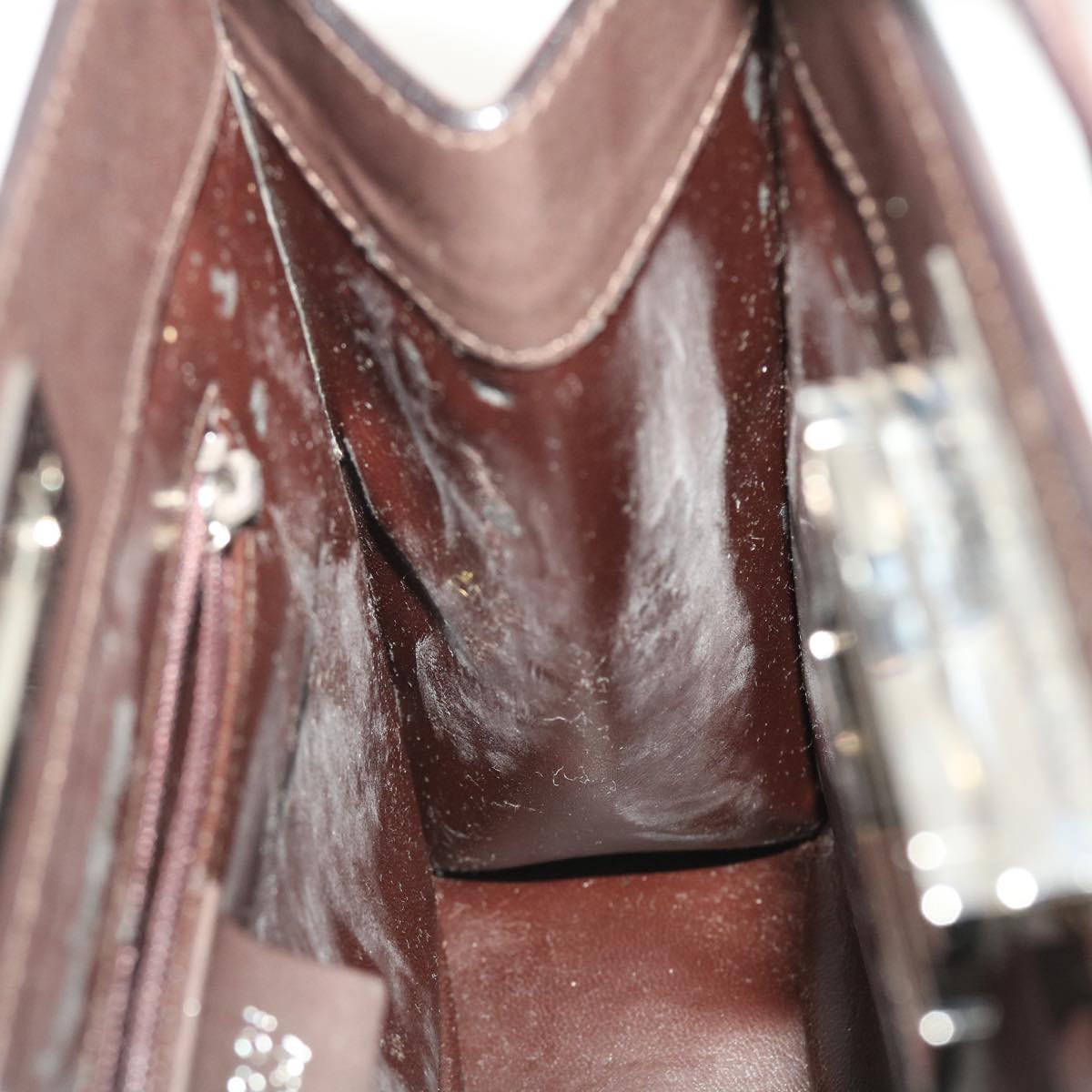 GUCCI Shoulder Bag Leather Brown 001-3043-002113 bs4814