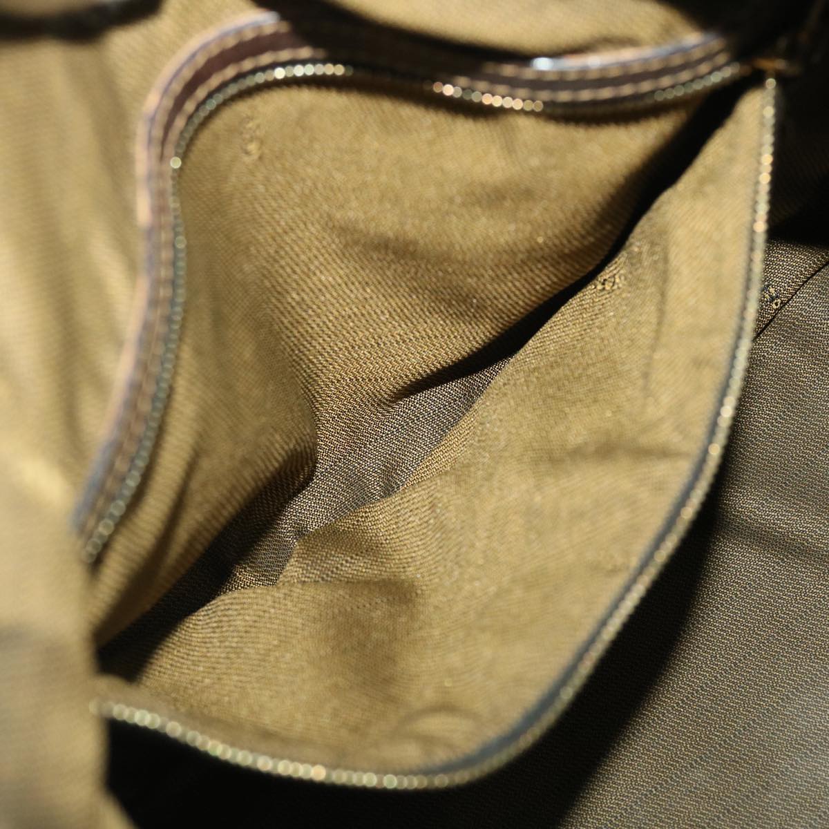 FENDI Zucca Canvas Hand Bag Black Brown bs4840