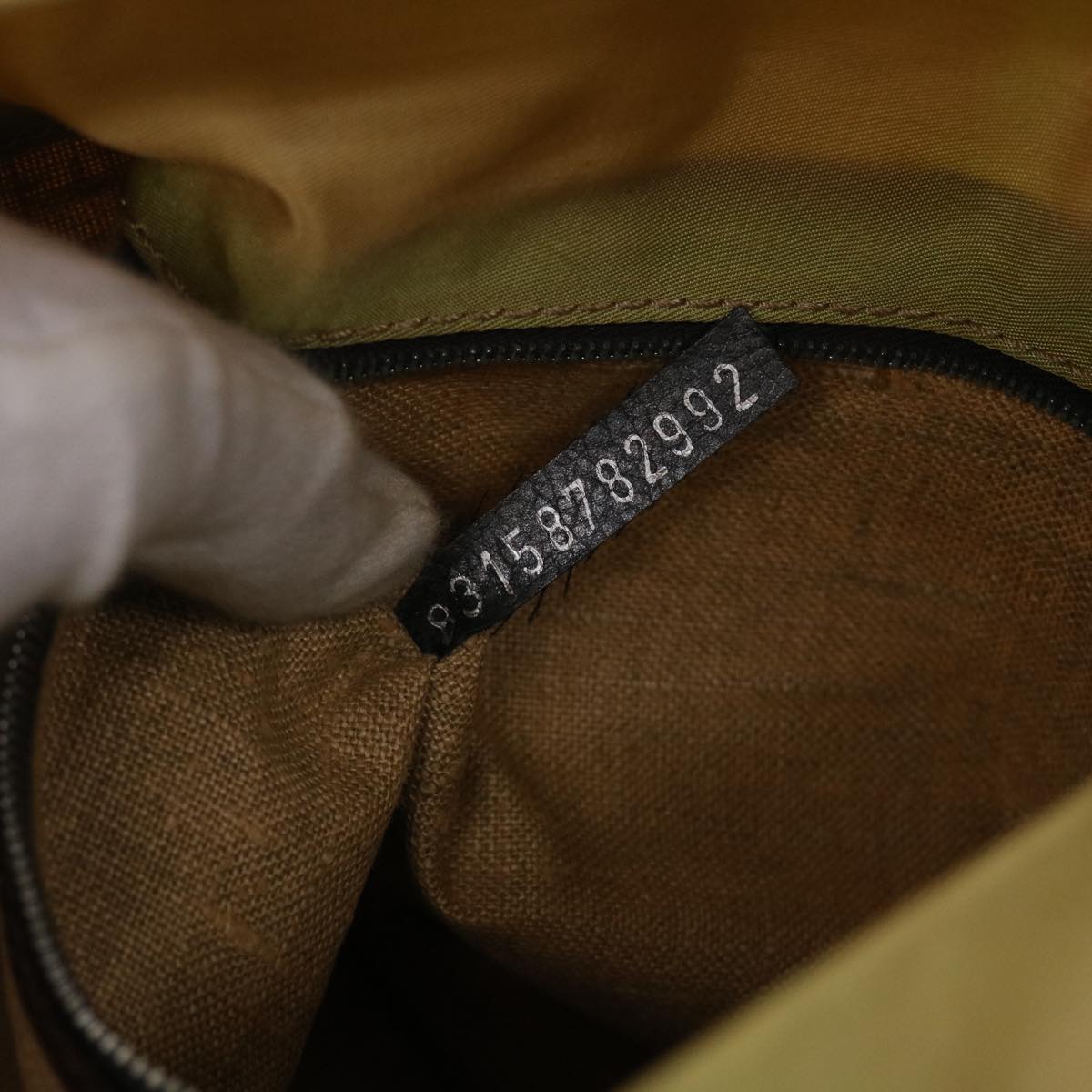 FENDI Tote Bag Nylon Khaki bs4859