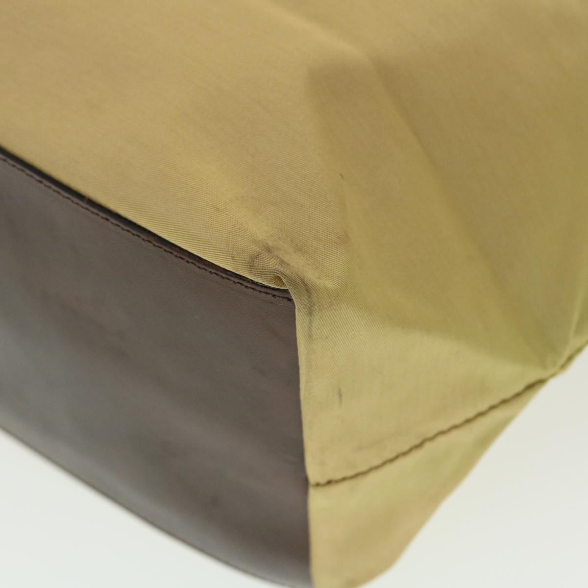 FENDI Tote Bag Nylon Khaki bs4859
