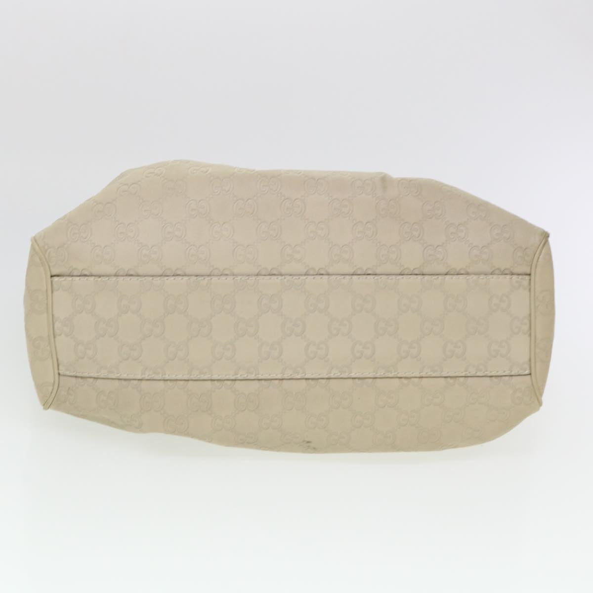 GUCCI Gucci Shima GG Tote Bag Leather Beige 211944 bs4876