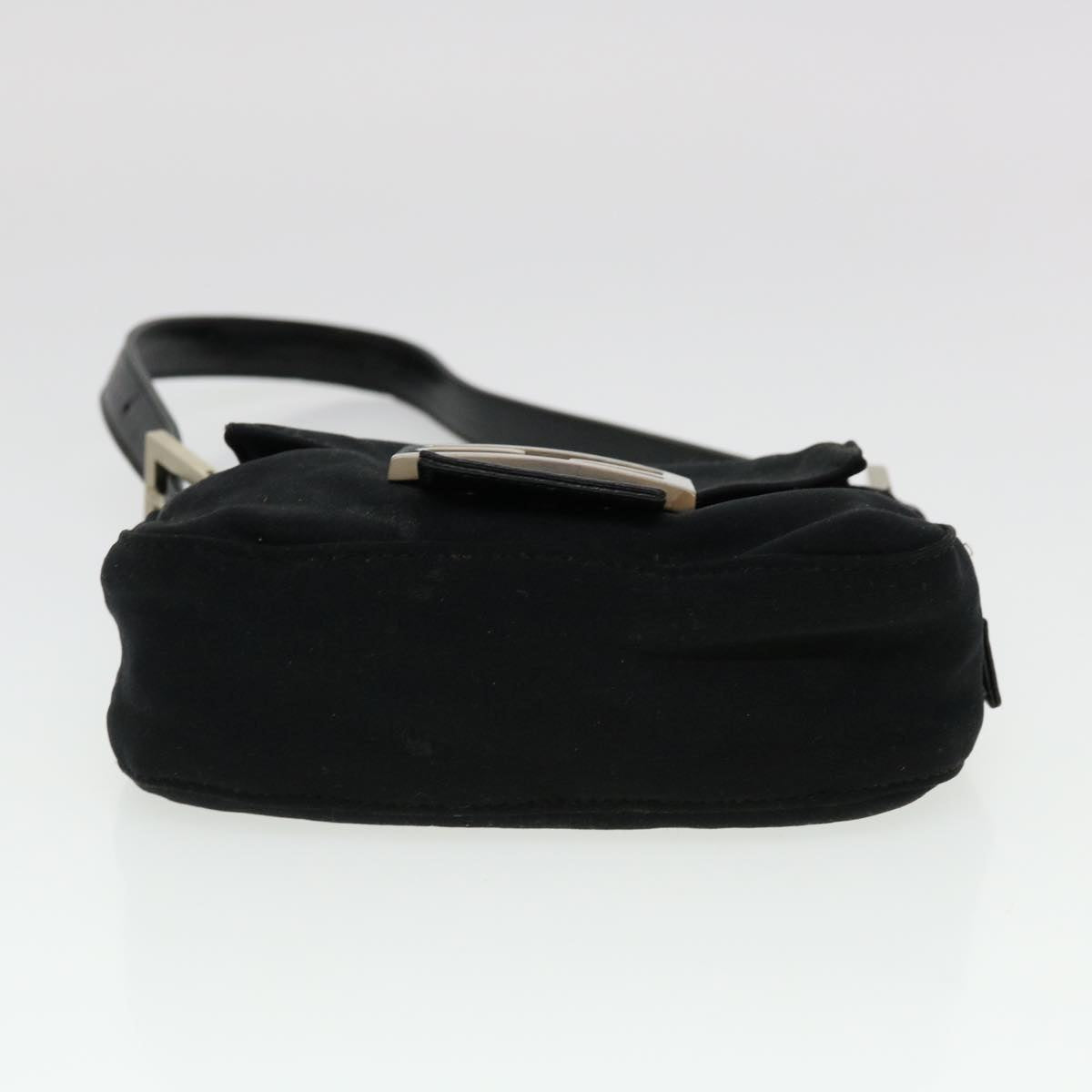FENDI Mamma Baguette Shoulder Bag Nylon Black bs4896