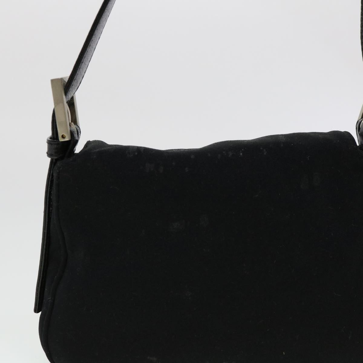 FENDI Mamma Baguette Shoulder Bag Nylon Black bs4896