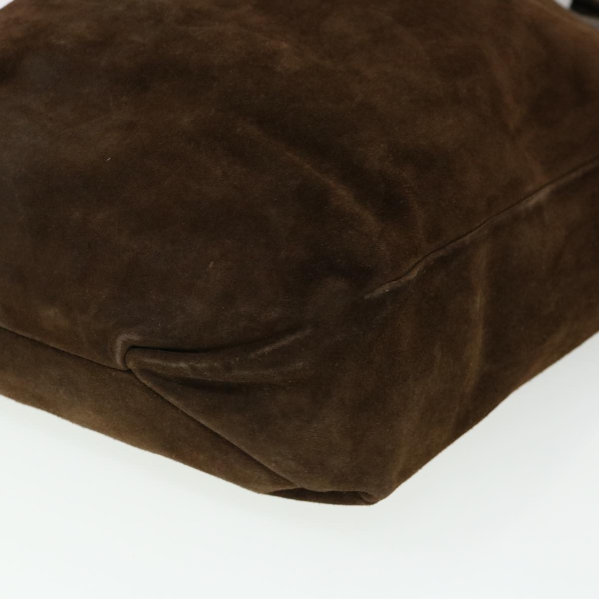 GUCCI Hand Bag Suede Brown 95374 bs5004