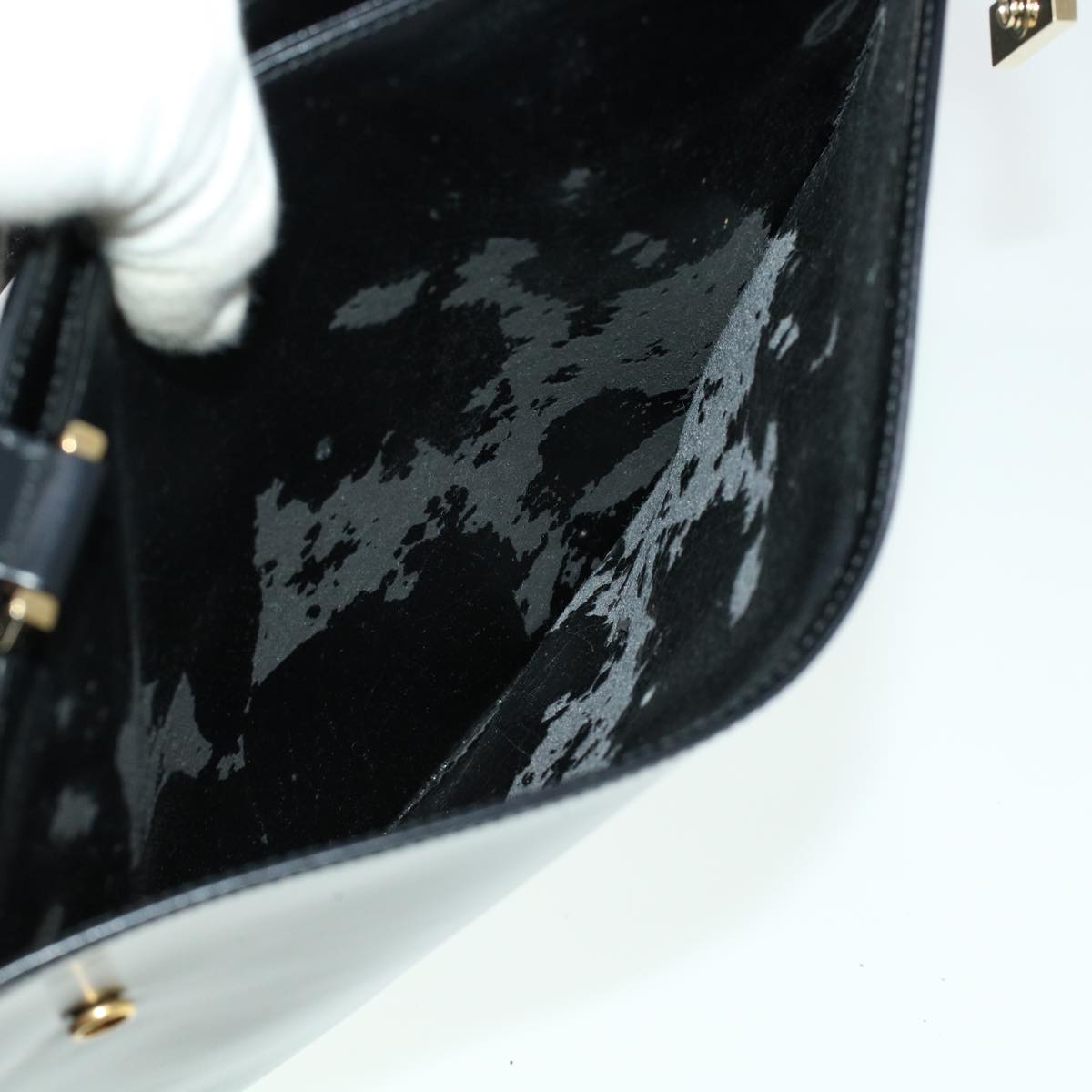 GUCCI Shoulder Bag Leather Black 00221130333 bs5042