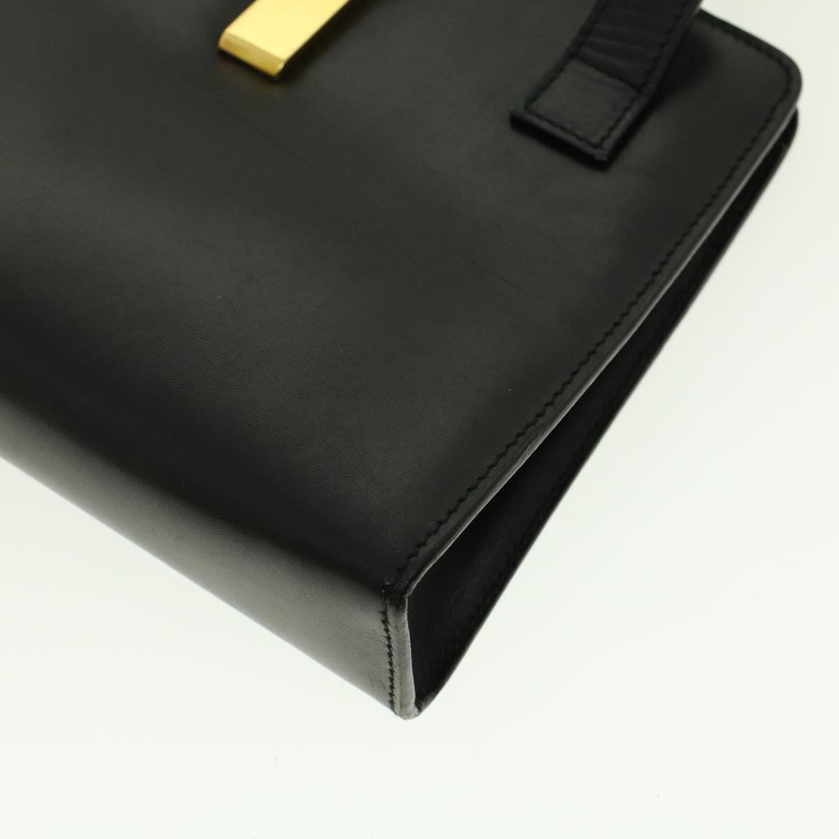 GUCCI Hand Bag Leather Black bs5043