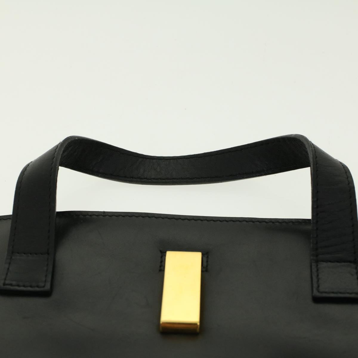 GUCCI Hand Bag Leather Black bs5043