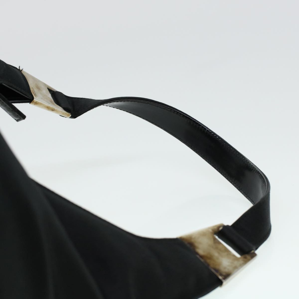 GUCCI Shoulder Bag Canvas Black bs5045