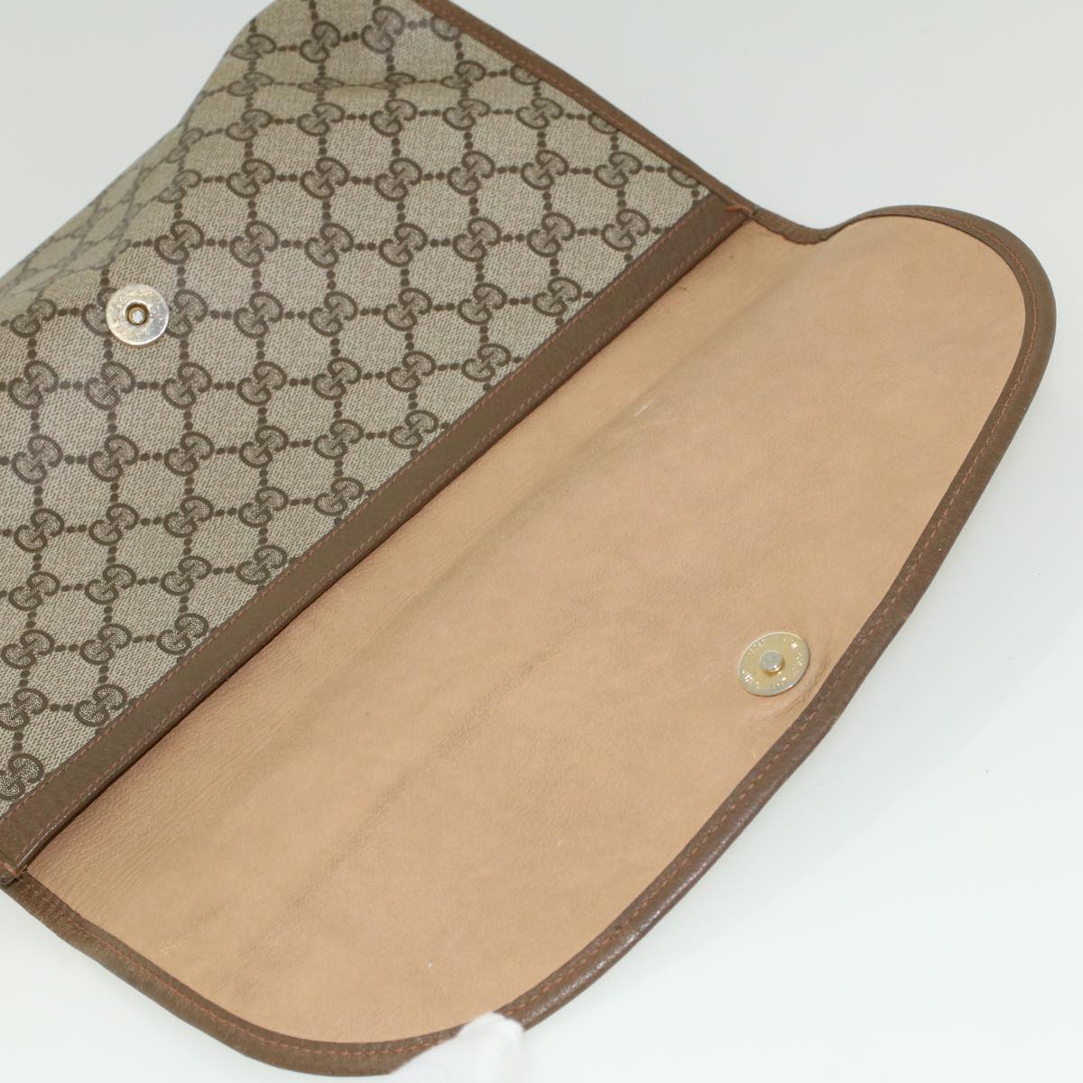 GUCCI GG Canvas Web Sherry Line Clutch Bag Beige Red Green 8901031 bs5120