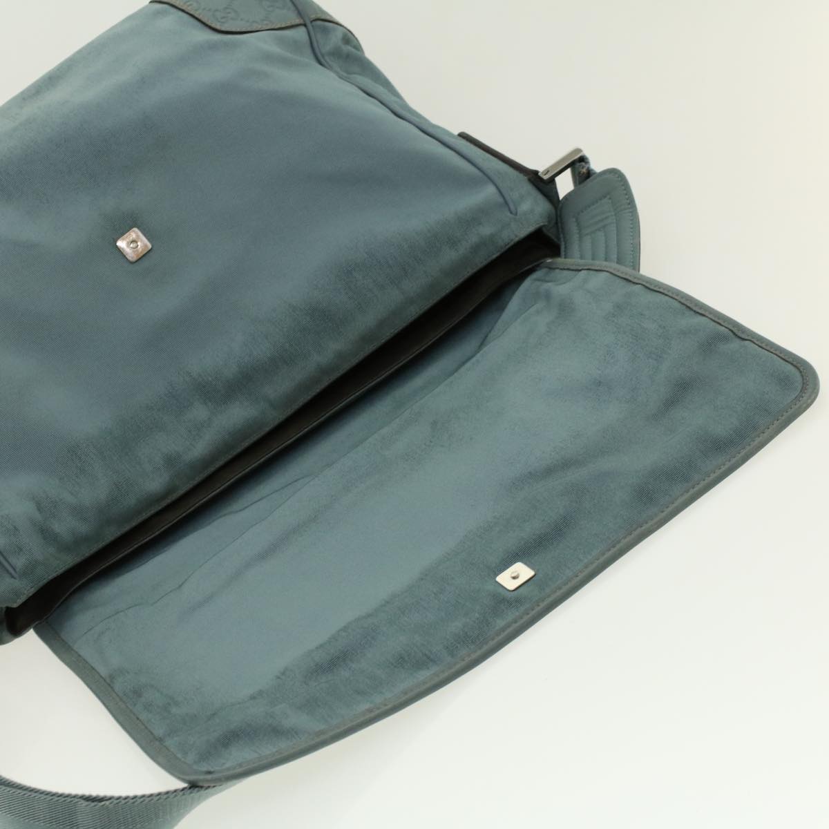 GUCCI GG Canvas Guccissima Shoulder Bag Light Blue 162419 bs5126