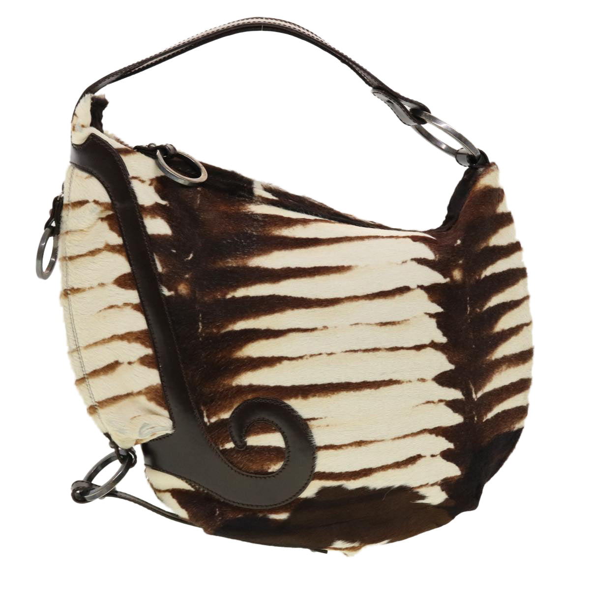 FENDI Shoulder Bag Harako leather Brown bs5205
