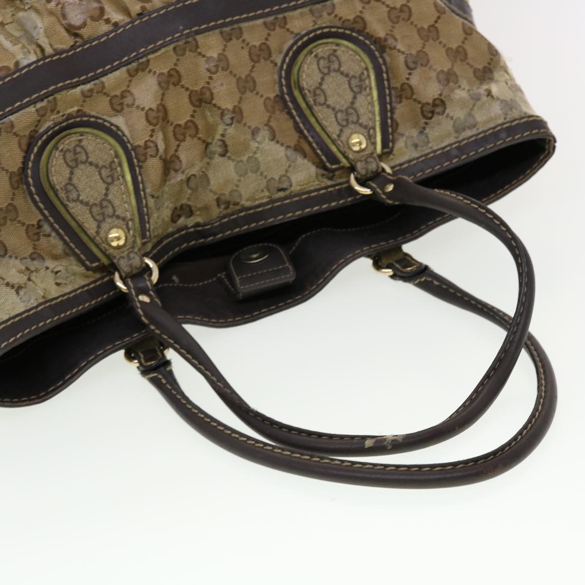 GUCCI GG Crystal GG Canvas Shoulder Bag 2Set Brown bs5221