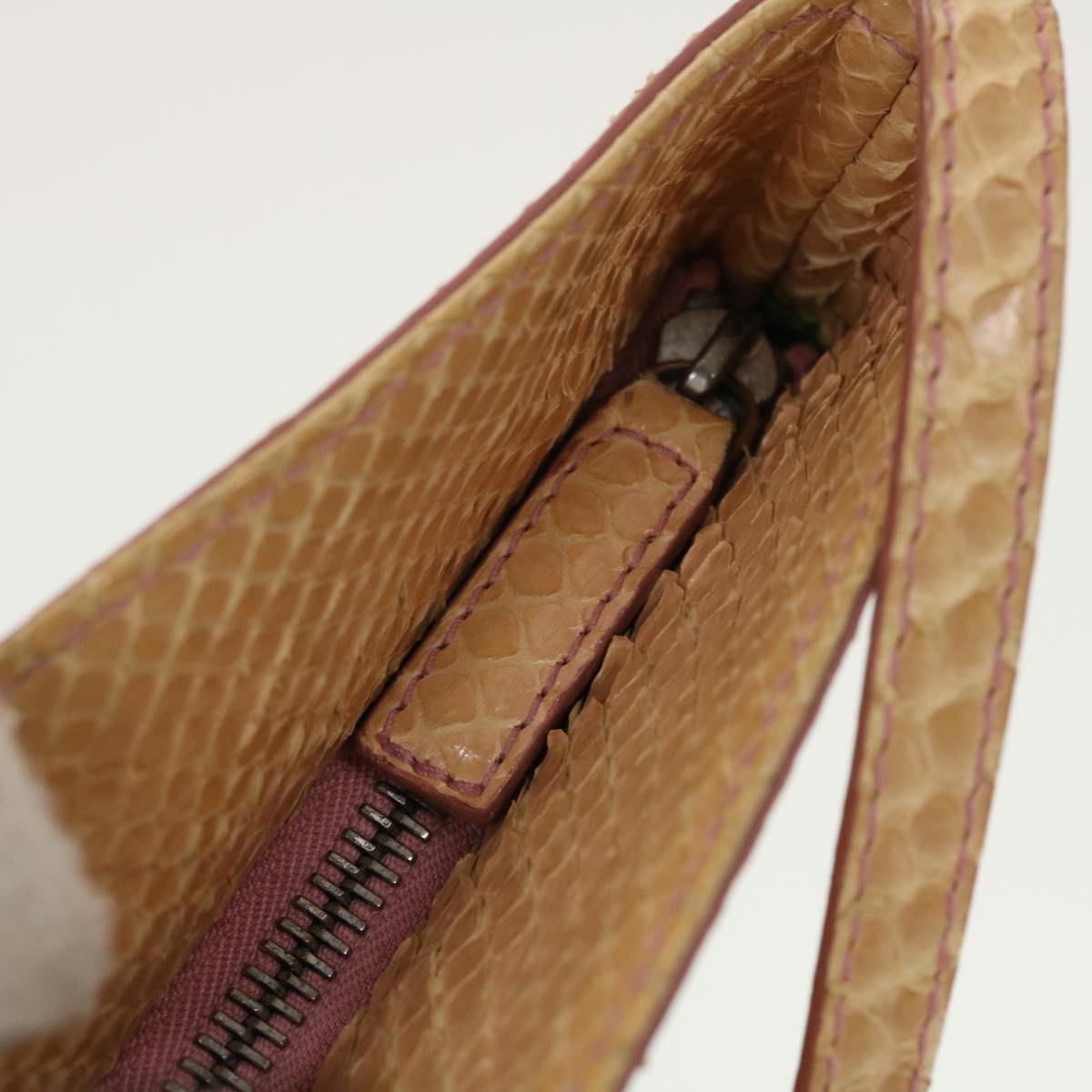 FENDI Shoulder Bag Patent leather Khaki 2813-26734-008 bs5265