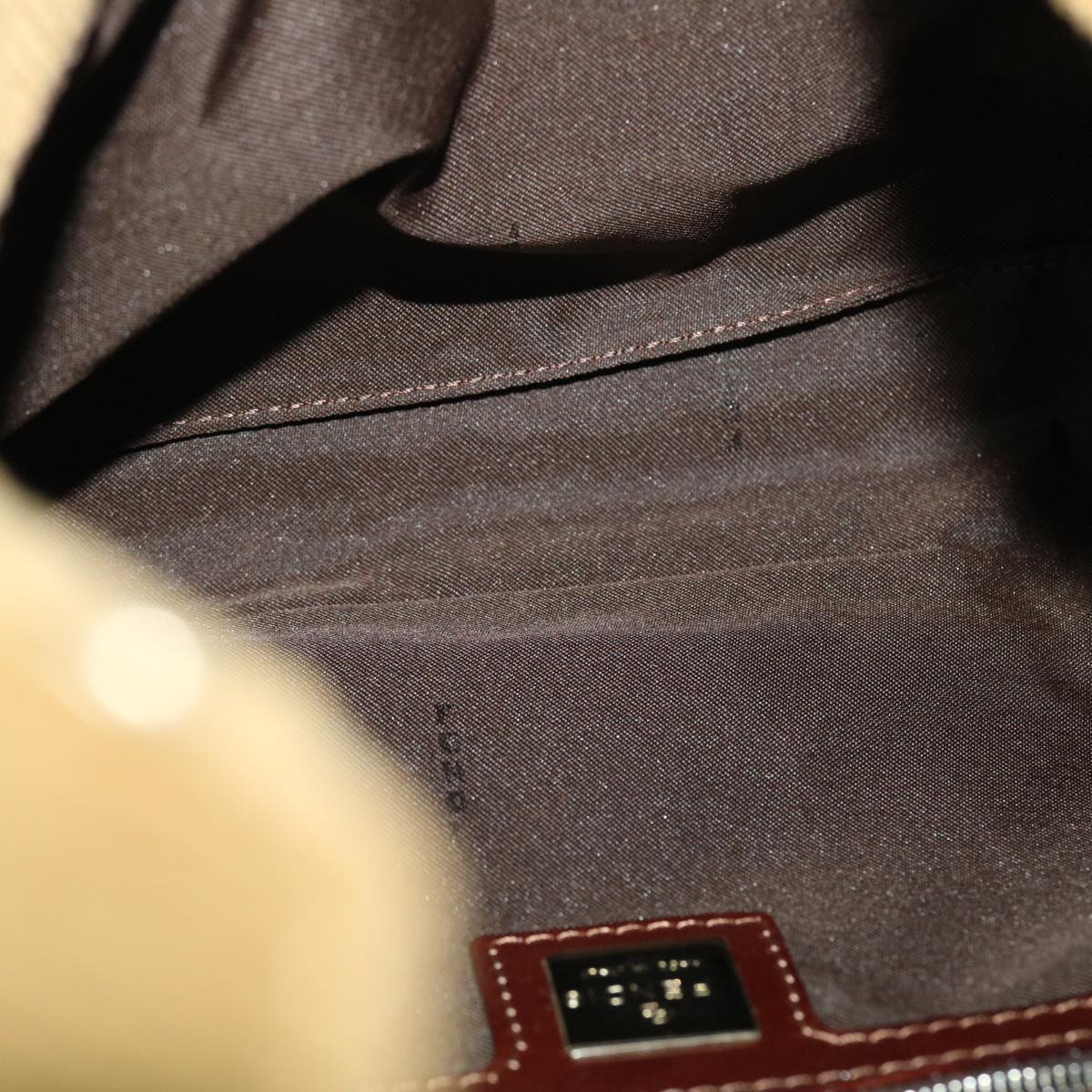 FENDI Mamma Baguette Shoulder Bag Corduroy Brown 2384-26569-009 bs5266