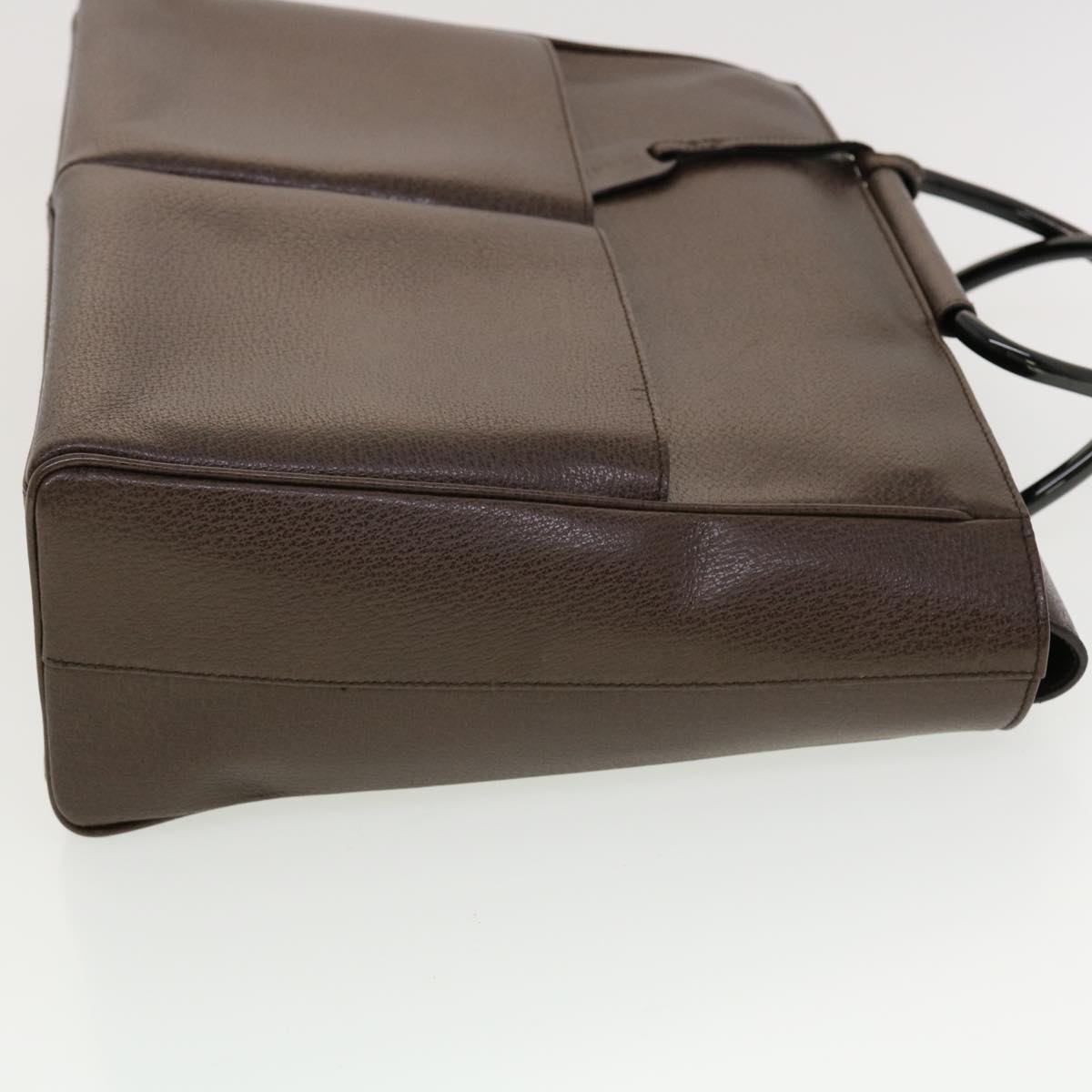 GUCCI Hand Bag Leather Brown 00237541313 bs5271