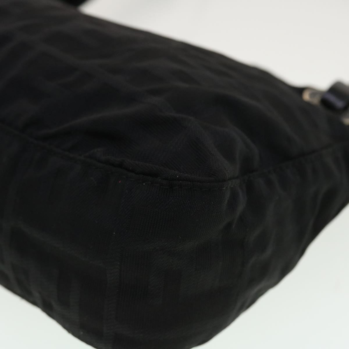 FENDI Zucca Canvas Shoulder Bag Black bs5300