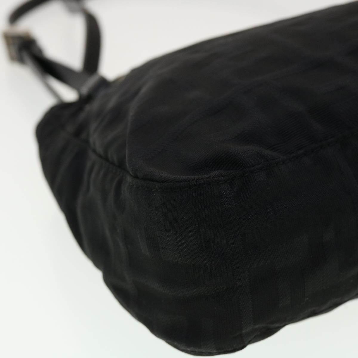 FENDI Zucca Canvas Shoulder Bag Black bs5300