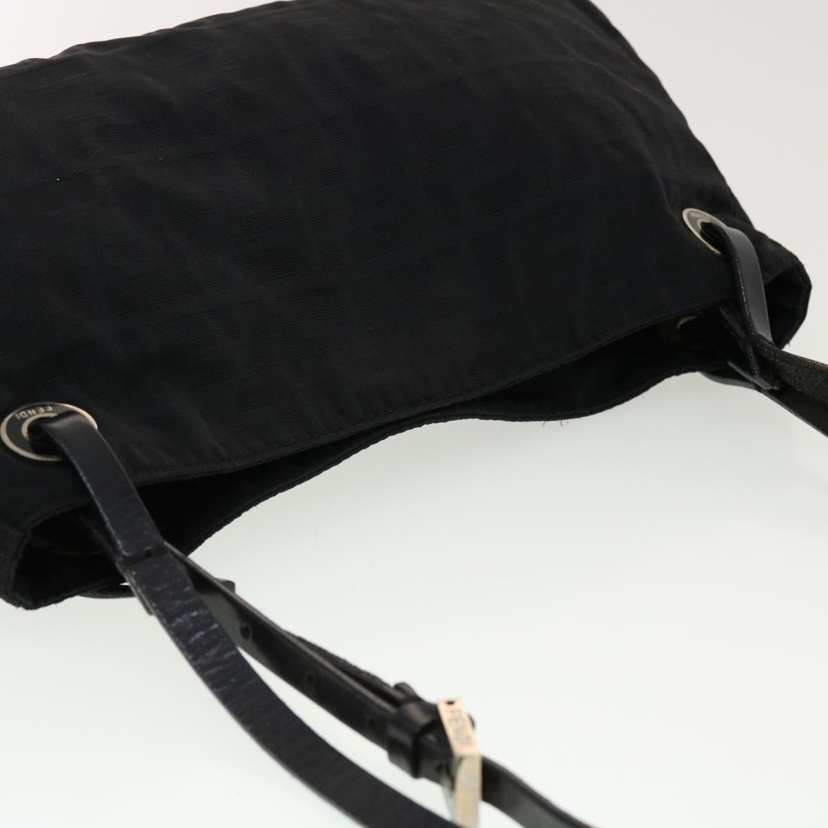 FENDI Zucca Canvas Shoulder Bag Black bs5300