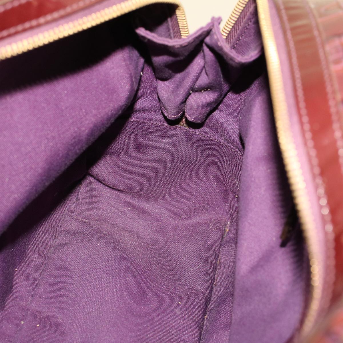 GUCCI Shoulder Bag Patent leather Purple 145770 bs5305