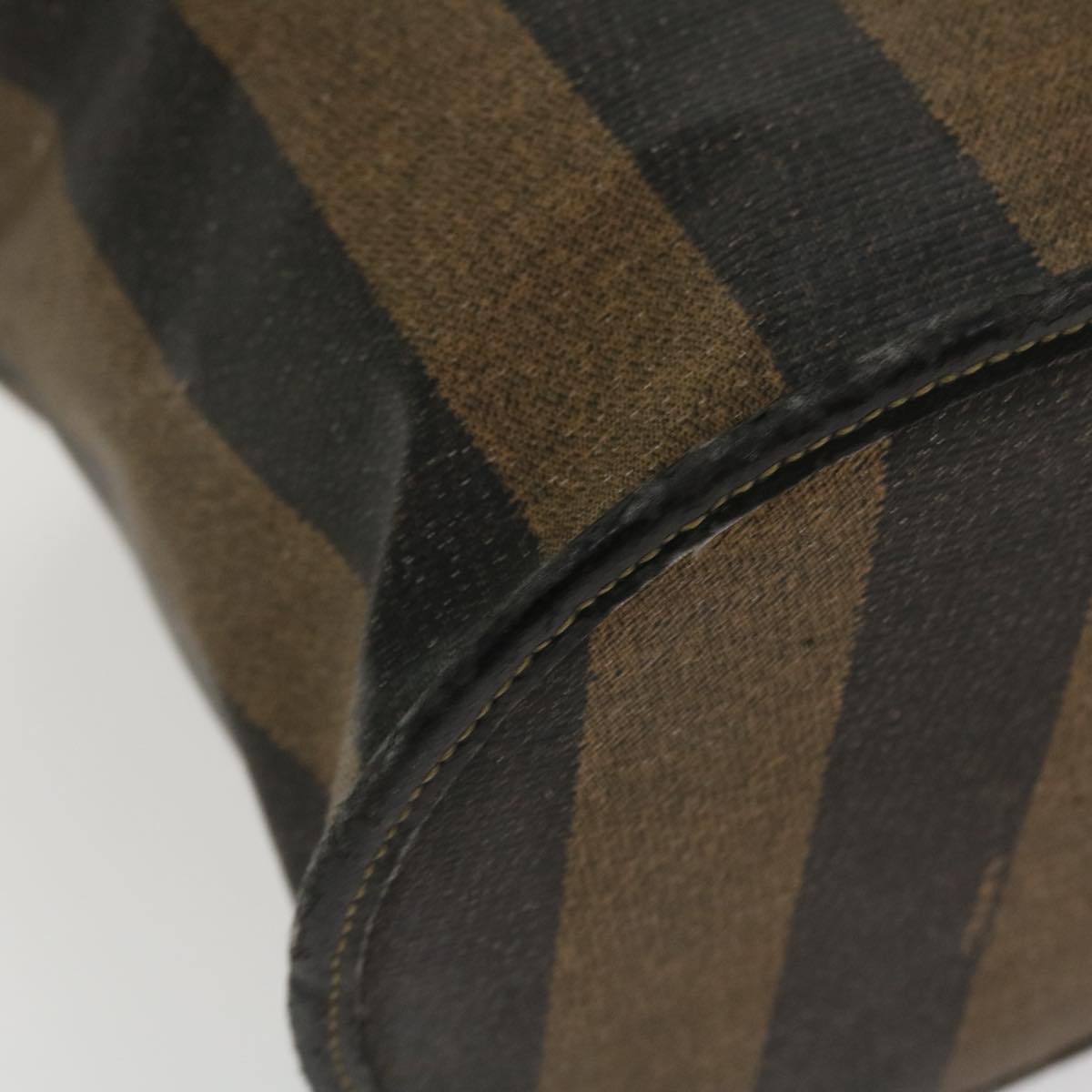 FENDI Pecan Canvas Vanity Cosmetic Pouch Brown bs5320