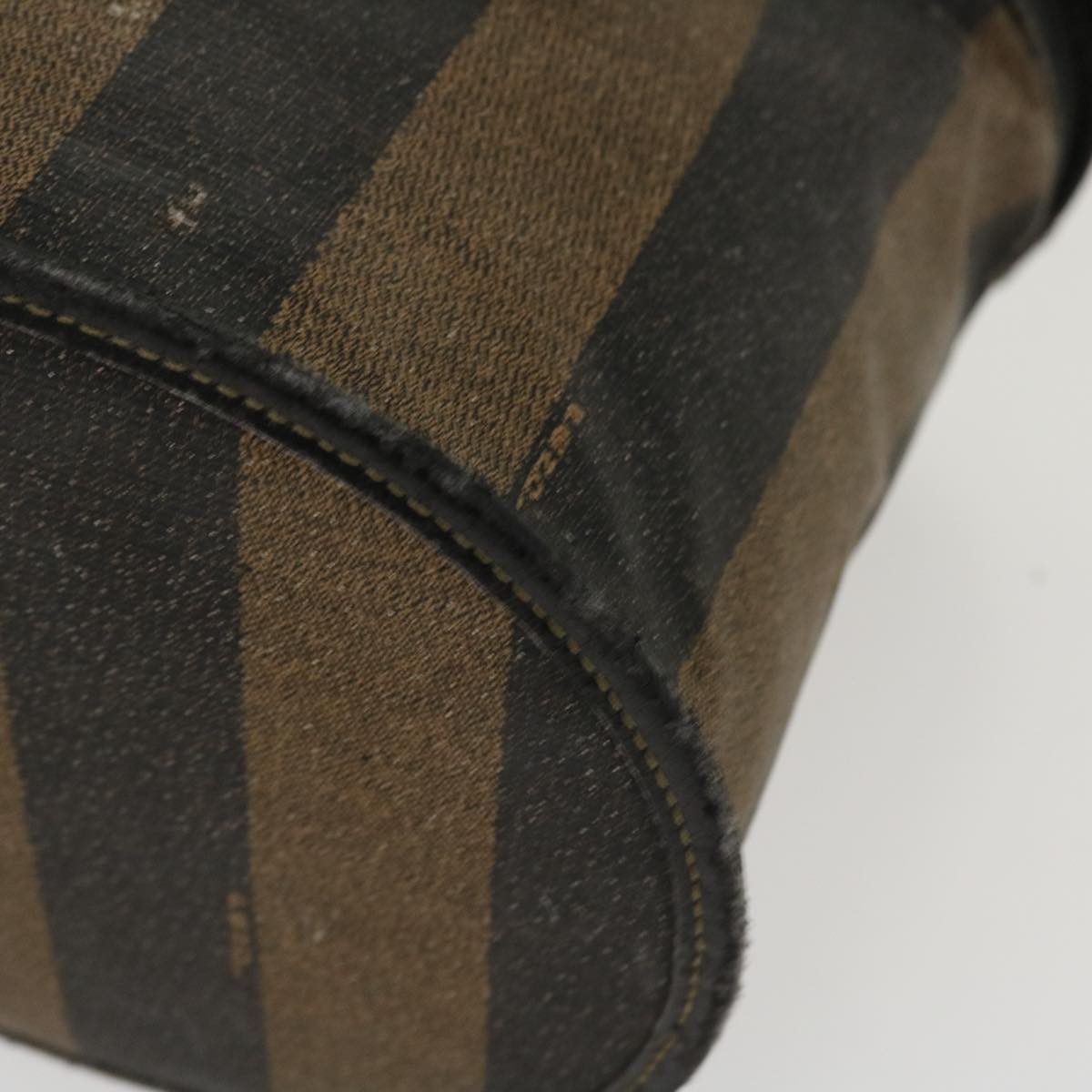 FENDI Pecan Canvas Vanity Cosmetic Pouch Brown bs5320