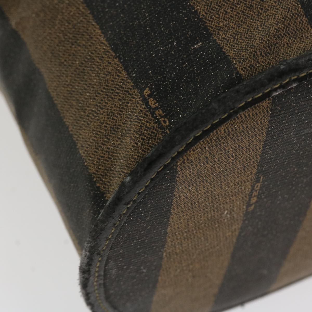 FENDI Pecan Canvas Vanity Cosmetic Pouch Brown bs5320