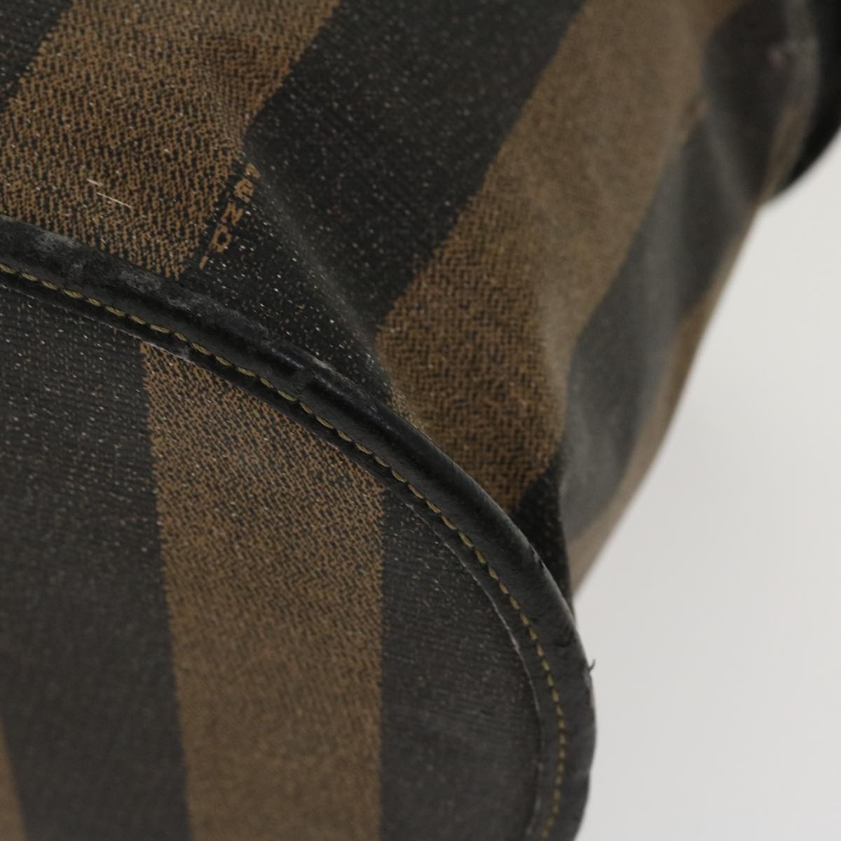 FENDI Pecan Canvas Vanity Cosmetic Pouch Brown bs5320